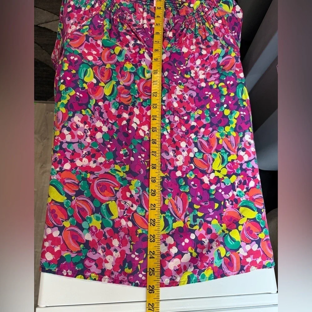Lily Pulitzer Women’s Elsa Multicolor Wild Confetti Print Silk Blouse Sz M